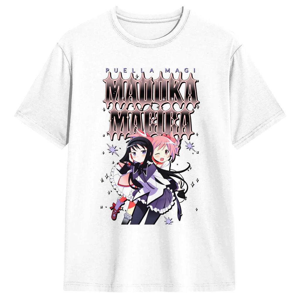 Mahou Shoujo Magi Madoka Magica Trička z čisté bavlny Hippie Tričko pro Unisex Letní YK Zábavná Vlastní DIY Krátký Rukáv