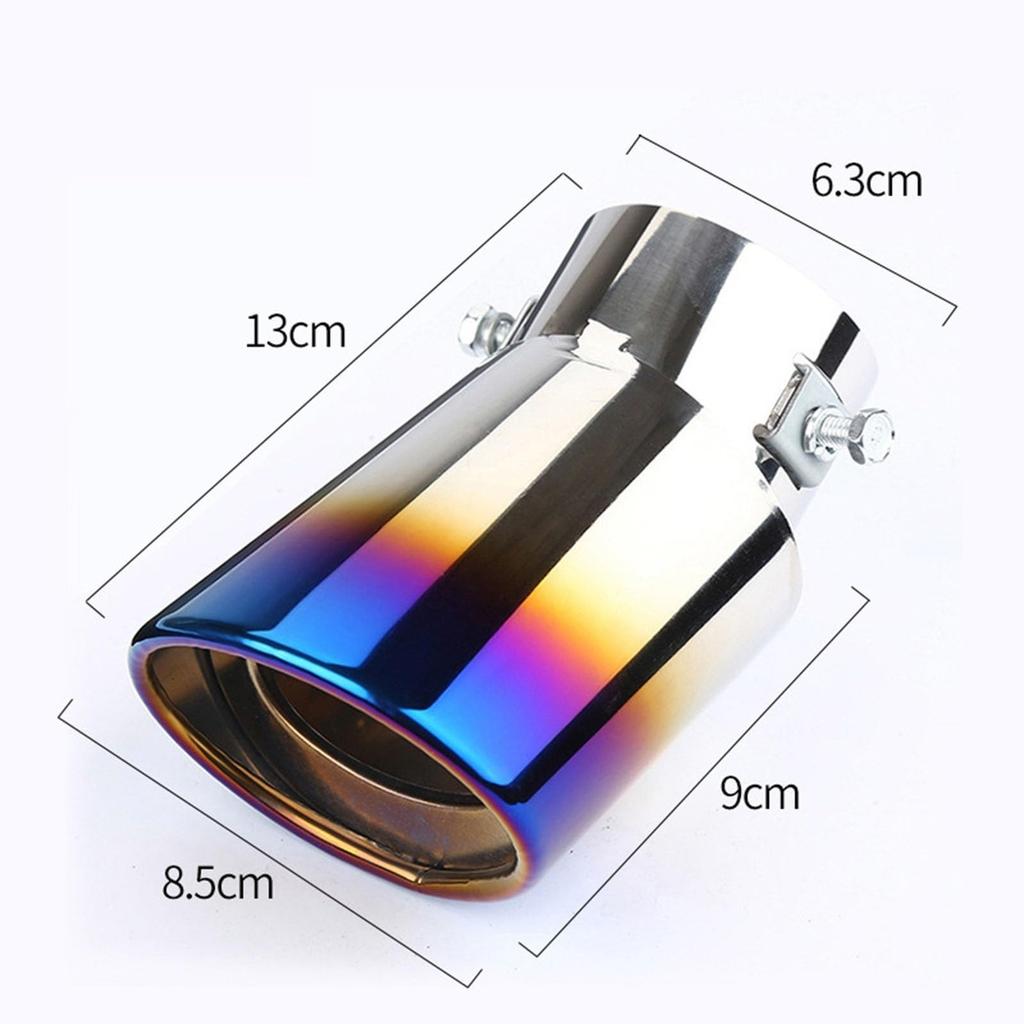 YARIS CROSS Tail Throat Stainless Steel Muffler Cutter Car Exhaust Pipe Decorative Accessory Exterior Parts Easy Installation (Blue, Song)