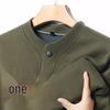 Men's Solid Color Fleece-Lined Sweatshirt, Winter Stand-Up Collar, Long-Sleeve Casual Base Layer.