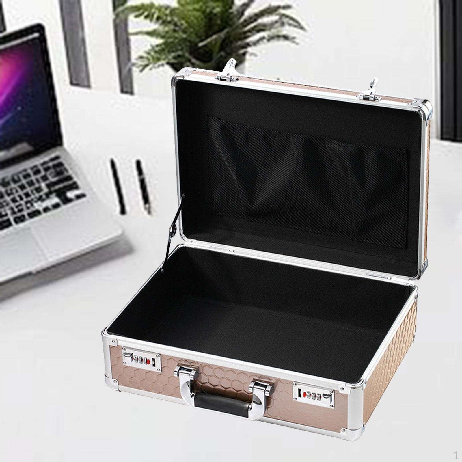 

Алюминиевый сплав футляр для переноски жесткий портфель профессиональный микрофон инструмент Gold no Foam