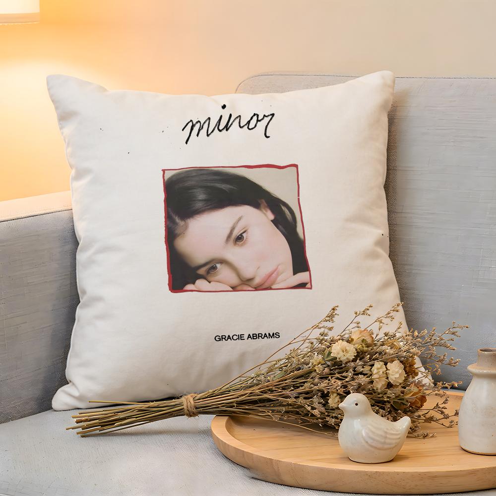 Cushion Cover Linen SkinFriendly Soft Decorative Case For Sofa Home Decor Singer GGracie Abrams Pillow Cover