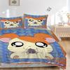 3-teiliges Hamtaro Bettwäsche-Set - Maschinenwaschbar, Enthält 1 Bettbezug und 2 Kissenbezüge, Ohne Füllung, Ganzjahres-Heimdekoration für Studentenwohnheime