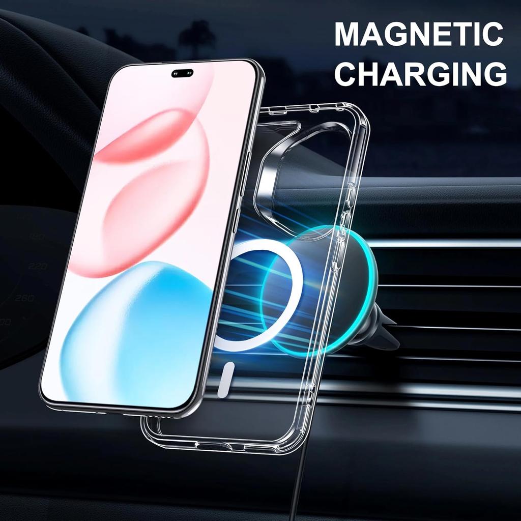 Shockproof TPU+PC Wireless Charging Magnetic Case For Honor 400 Pro Honor400 Pro G Clear Back Cover Phone Case