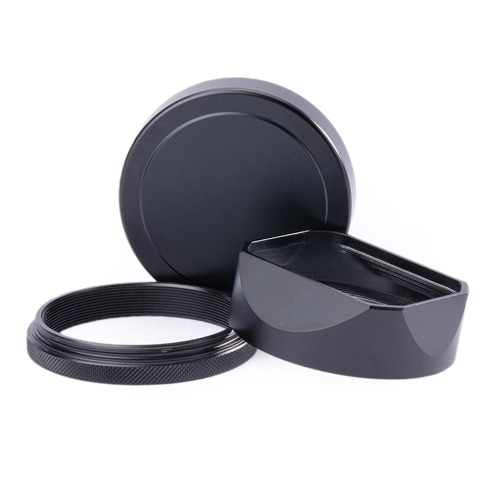 For Fujifilm X100V X100VI Square Camera Lens Hood Metal Screw-in Lens Hood Lens Cap Replaces Photography Accessories