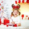 Elf Hat Christmas Headband - Festive Headwear for Kids & Adults, Party Supplies with Santa Claus Leg Design