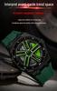 Sanda Men's Waterproof Alloy Car Wheel Design Silicone Wristwatch