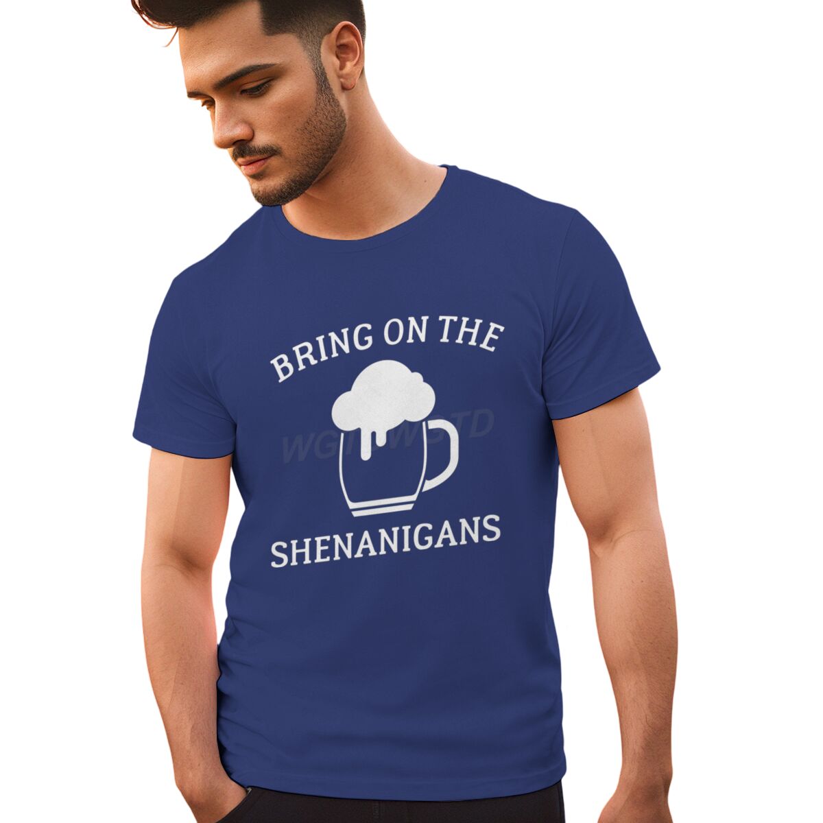 Irish Drinking Team Tshirt for Unisex St Patricks Day Beer Tee Round Neck Short Sleeve Tee Unisexs St Patricks Day Shirt S