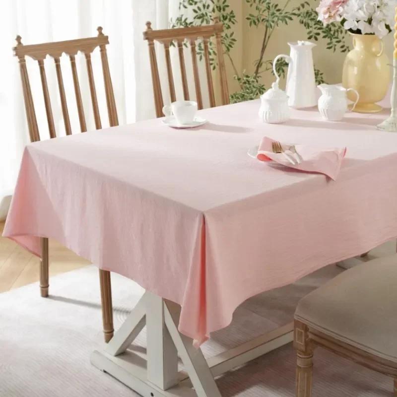 Tablecloth Cotton Washable Table Cover pure color Tablecloths for Rectangle Table Baby Shower Kitchen Party Wedding Christmas