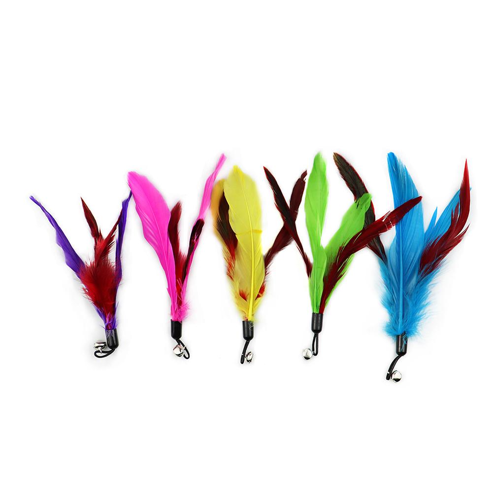 10 buc jucării pentru pisici, rezerve, jucării cu pene pentru pisici, accesorii pentru pescuitul la undiță pentru pisici, rezerve asortate de teaser cu clopoțel pentru pisoi de interior