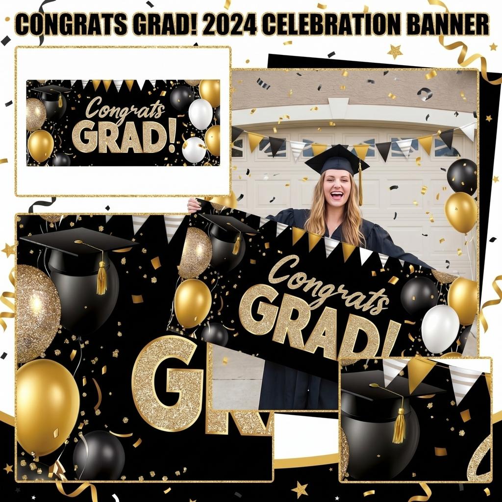 Graduation Flag, Graduation Garage Flag, Photo Decoration Props