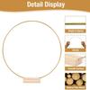 10/20pcs 30.48 Cm Metal Floral Hoop Centerpiece with Wooden Stand for Table Metal Garlands Ring Stand for Centerpiece Table Decorations Wedding Decor