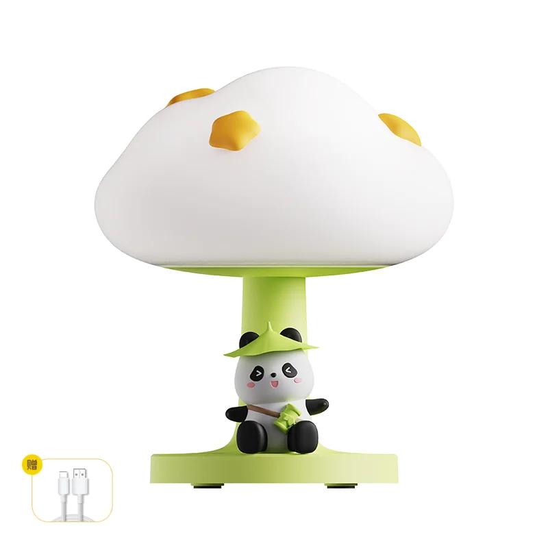 

New Paipai Lamp Cloud Night Light Bedroom Bedhead Children s Sleep Companion Lamp Atmosphere Desk Lamp Desktop Creativity Lamp Green Panda&USB