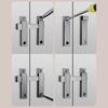 Door Lock Guard Latch Bolt 180 Degree Aluminum Alloy Toggle Latch Sliding Barn Door Lock Anti-theft Hardware Cabinet Latch