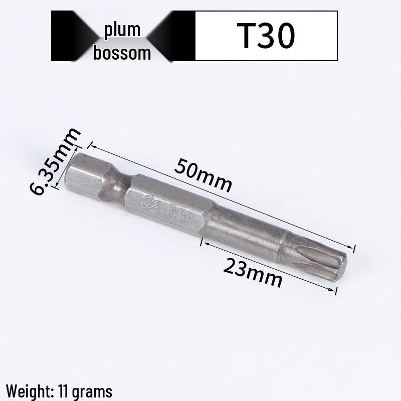 Magnetic Plum Blossom Screwdriver Replacement Bits T15 T20 T25 T30