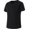 Li-Ning Fitness Series Sports Casual Simple Solid Color Short Sleeve T-Shirt Women Tops Black ATSU016-5