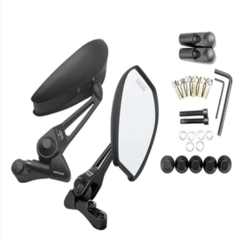 Universal Motorcycle Rearview Mirror Easy to Clean Anti-Glare Modification Side Mirror for Scooter E-Bike Long Trip