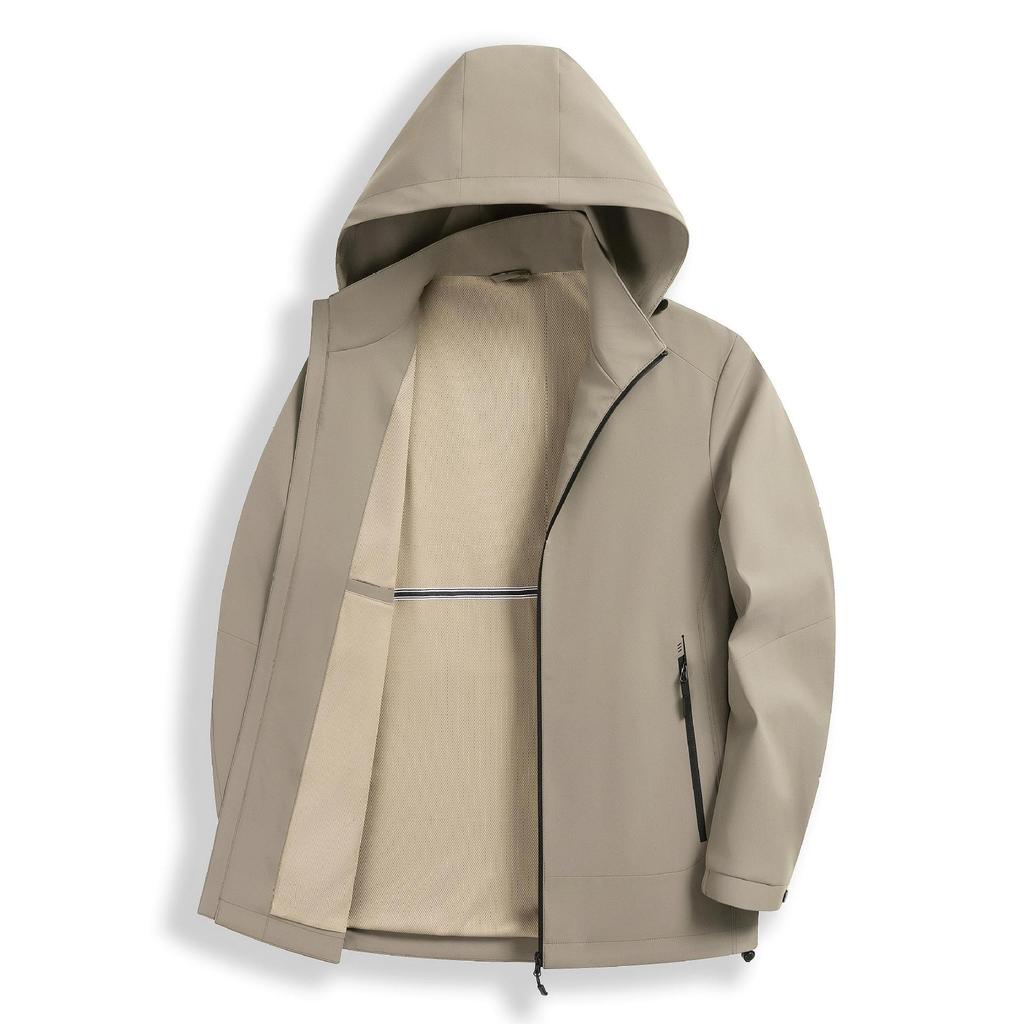 Men's 25th Anniversary Versatile Jacket: Detachable Hood, Business Casual Outerwear for Spring & Autumn