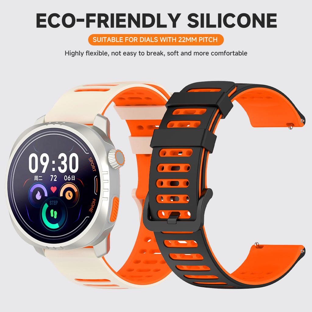 22mm Universal Strap For Huawei Watch GT 5 GT4 GT3 GT2 Gt2 Pro 46mm WATCH4 Pro Rubber Silicone Band for Xiaomi Watch Watchband