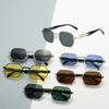 Nové Retro sluneční brýle Dámské Módní Polygonální kovový rám Sluneční brýle Muži Luxusní značkový Designér Dekorativní sluneční brýle Uv400