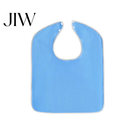 Machine Washable Mealtime Bibs Adult Large Bib, Solid Color Waterproof Clothing Protector, with Deep Crumb Snap Buttons Catcher Design, Adjustable S