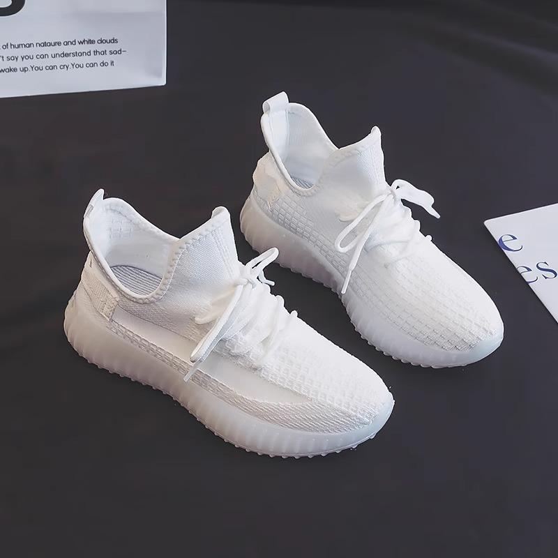 Couple shoes fly-woven coconut shoes women's 2025 new breathable mesh shoes casual versatile comfortable sports shoes men ins tide
