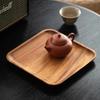 Quadratischer Holzteller Serviertablett Vorspeisen Kuchen Dessertteller Holztablett Snackschale Hotel Restaurant Speisetablett Japanisches Geschirr