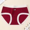 Women S Cotton Triangle Underwear Long Crotch Antibacterial Festive Underwear