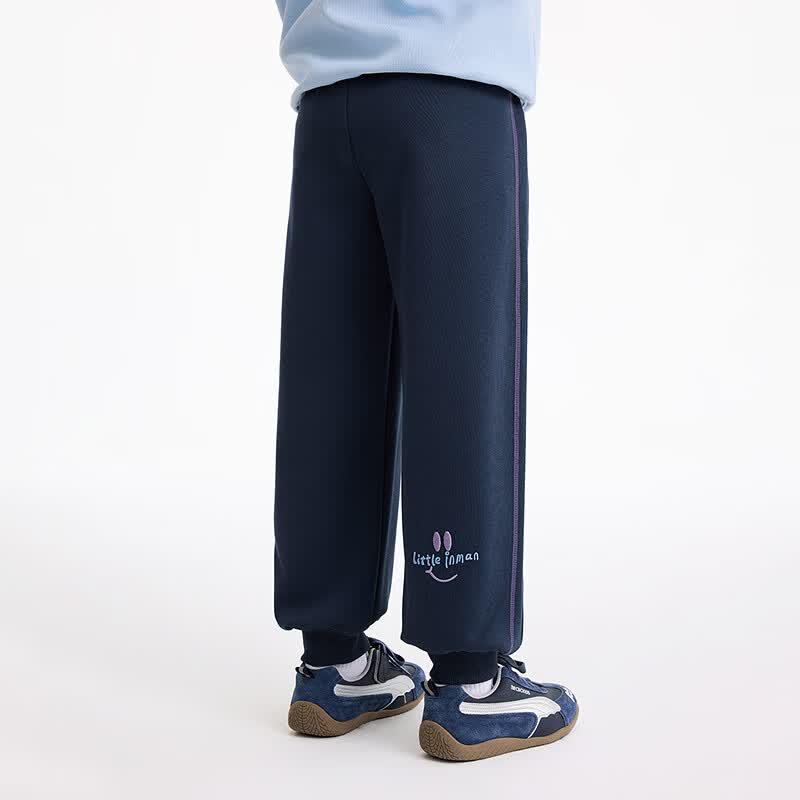 Little Yinman Girls' Embroidered Color-Block Sweatpants