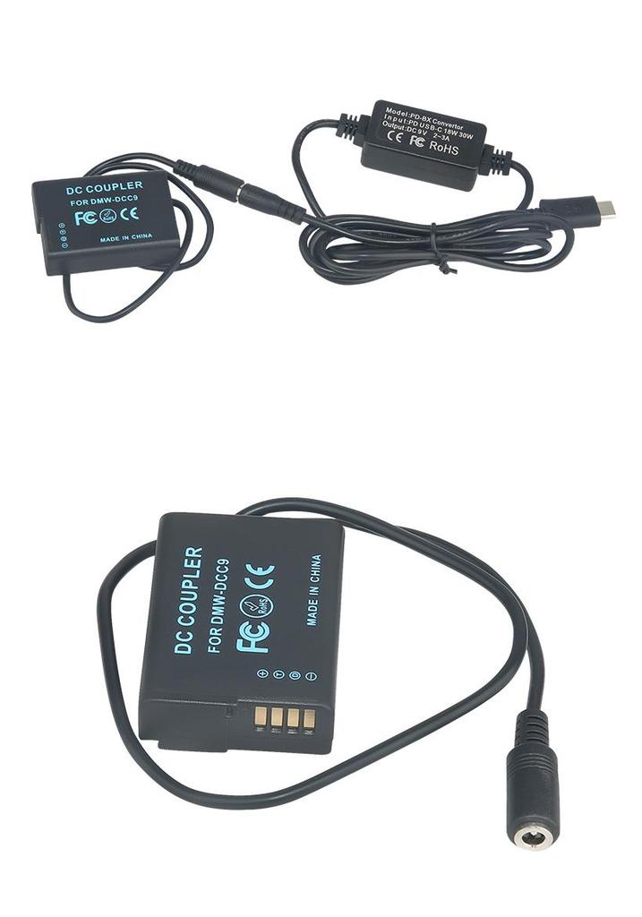 DCC9 PD/Type-C Adapter for DMC-GF2K, G3, GX1, GF2CK, G3K with BLD10 Battery Compatibility