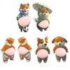 2 Stück Silikon dickbäuchiger Welpe Corgi molliger Shiba Inu Aufkleber Auto Kollisionsschutz Aufkleber Stoßschutz Aufkleber Auto Zubehör