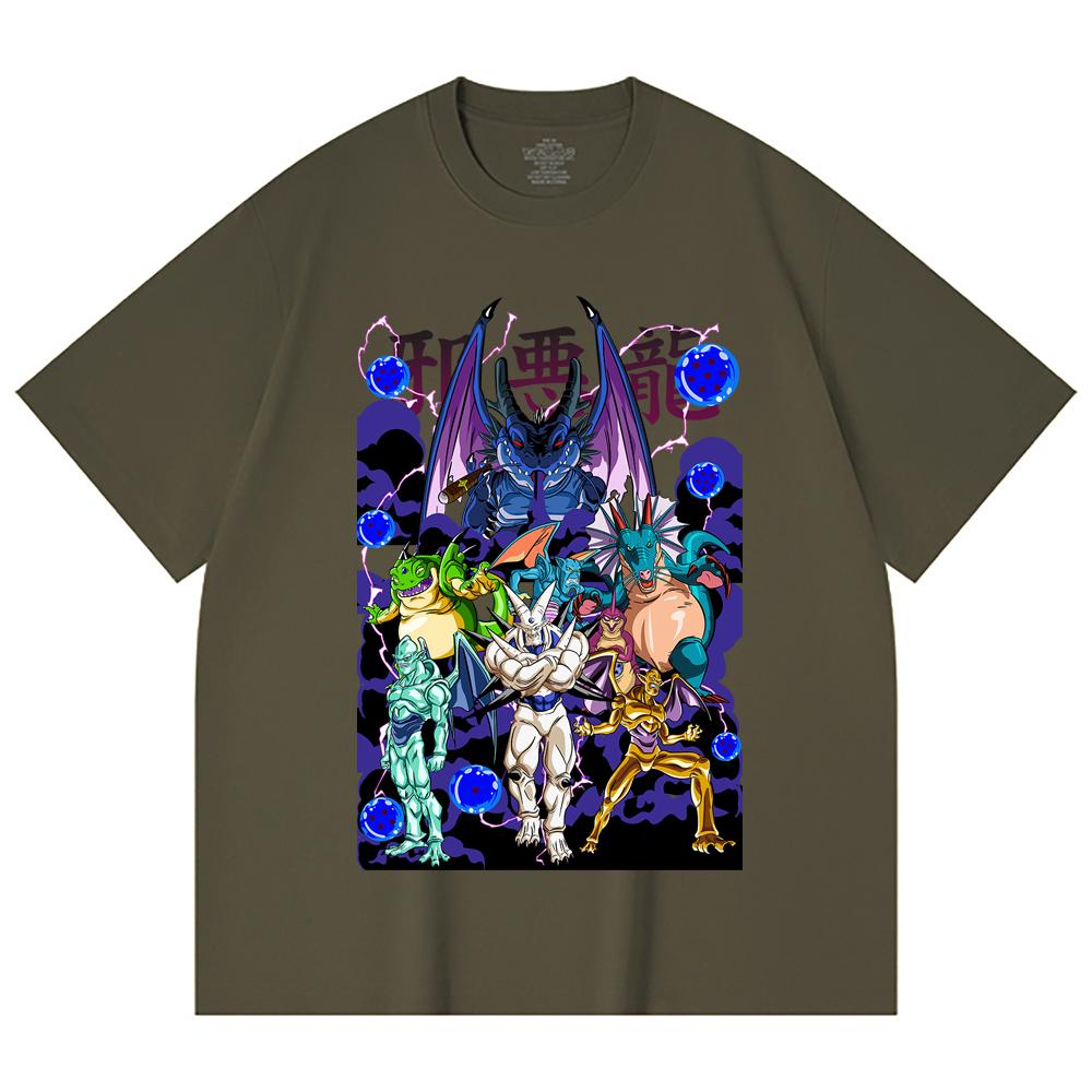 230 Gsm 100% Cotton Dragon Ball V38 Dragons Print Unisex Heavy Cotton T Shirt