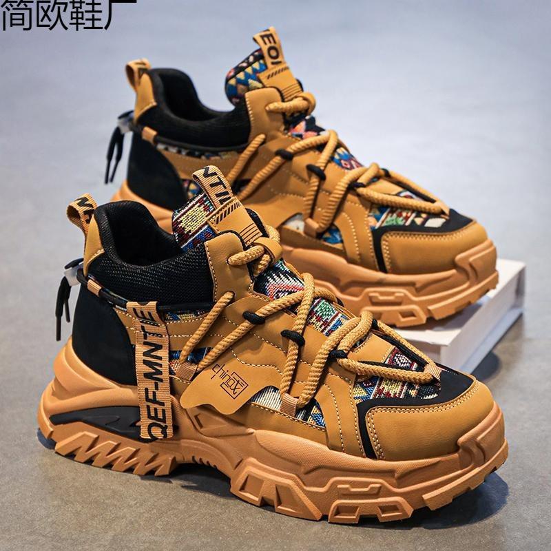 Herbst und Winter neue High-Top-Board-Schuhe Herren Freizeitschuhe Herren Mode trendige Schuhe Plateau-Sohle Nationaler Trend vielseitig