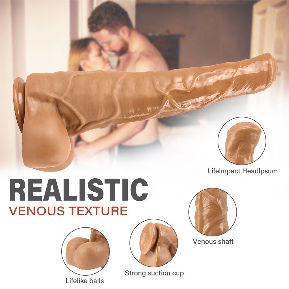 MoDi Riesiger realistischer großer Pferdedildo aus PVC, Tier-Penis mit Saugnapf, für Erwachsene, Sexspielzeug für Frauen, Vagina, Männer, Anal, Masturbator