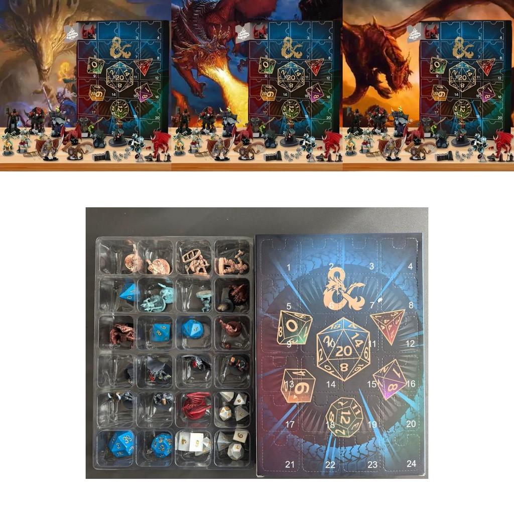 Dungeons And Dragons Advent Calendar Gift Set With Surprise Collectible Items For Holiday Celebrations