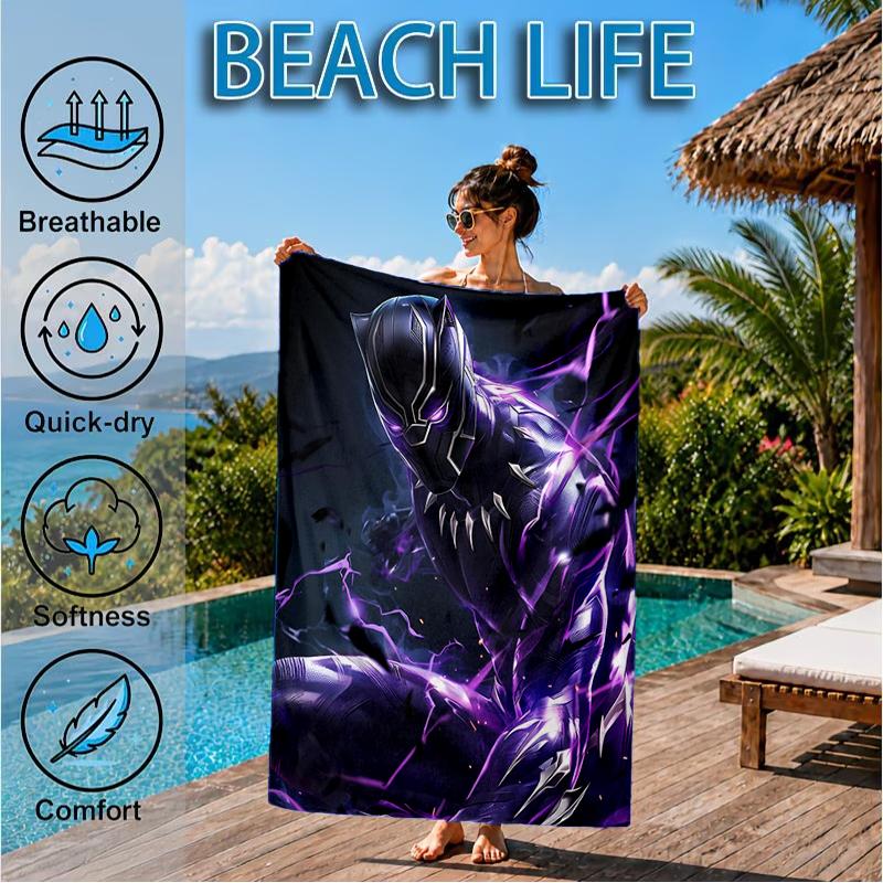 Panther In Action Beach Towel, Super Soft Microfiber, Perfect Gift for Her/Him, Birthday, for Pool, Beach, Travel, Decor Beach Party
