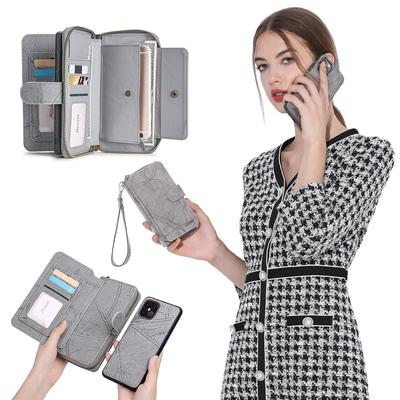 Geeignet für Handyhüllen mit 15 Karteneinschub, iPhone 14 ProMax, multifunktionale Brieftaschen-Handyhülle, Flip-Cover, Lederhülle