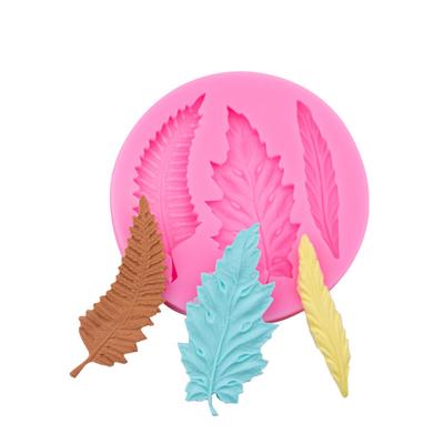 DIY Blatt Styling 3 Blatt Silikonform Kuchen Schokolade Fondant Werkzeug Tropfen Kleber