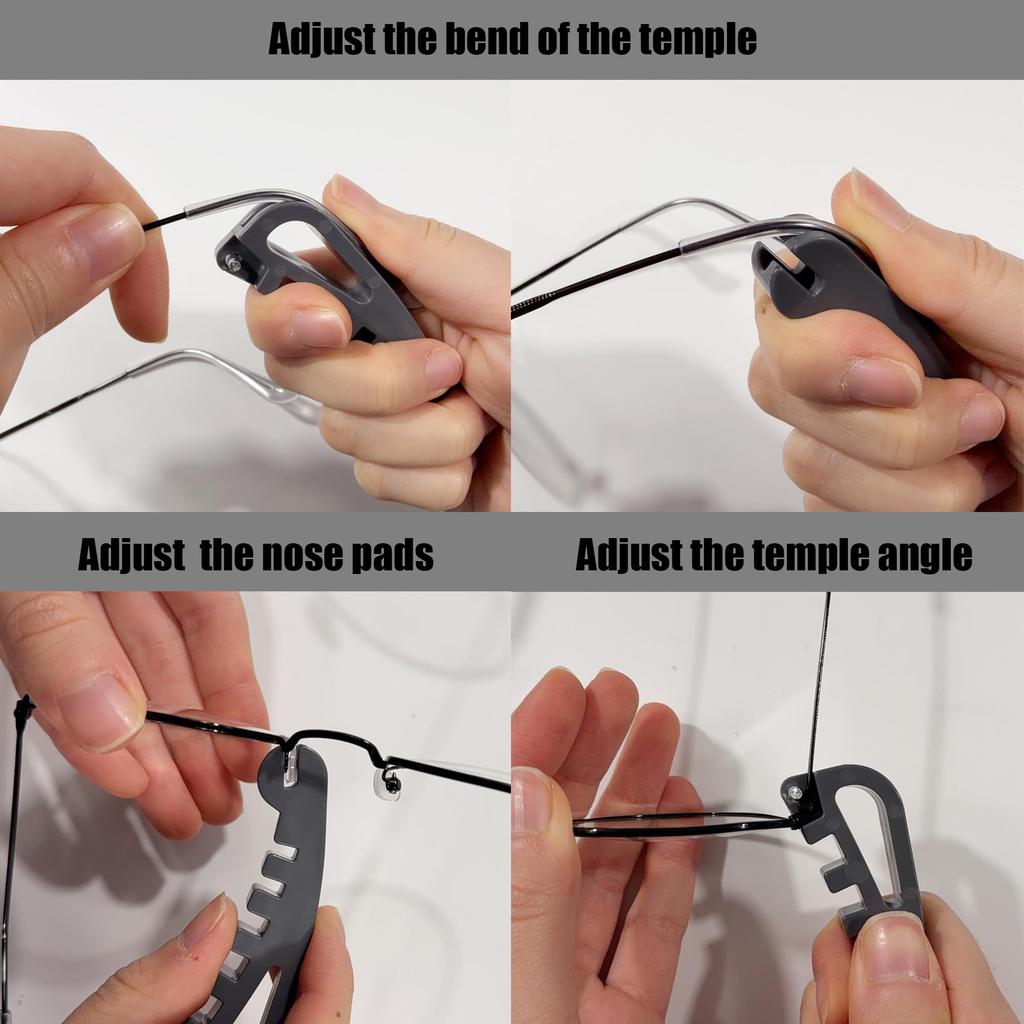 Eyeglass Repair Kit - All-in-One Eye Glass Adjustment Glasses Tightening Tools with Screwdriver Replaces Multiple Tools