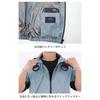 XEBEC Harness Hooded Silver Gray Heat-Shielding Short-Sleeve Air-Conditioned Jacket, XE98105-22-4L,