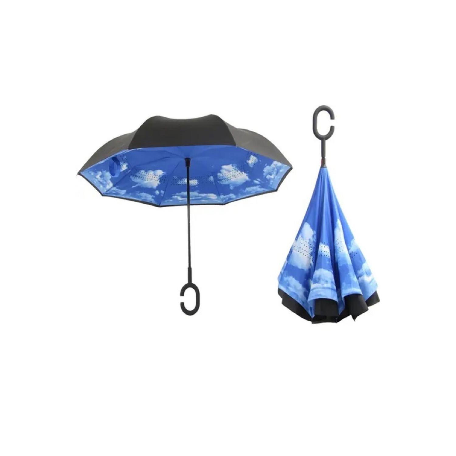 

Woman Umbrella Inverted Umbrella Blue Sky синій
