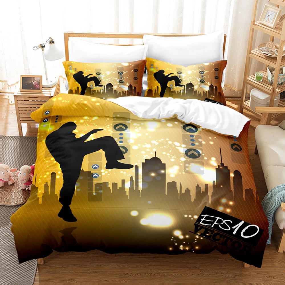 3D Chinese Kung Fu Bedding Sets Duvet Cover Set With Pillowcase Twin Full Queen King Bedclothes Bed Linen