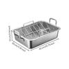 Roasting Pan with Rack Versatile Rectangular Roaster Premium for Kitchen, Bakers
