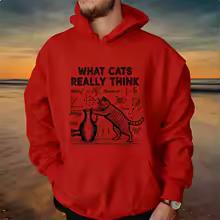 Funny Cat Physics Design Hoodies Math Science Humor Cat Print Sweatshirt Personalized Men Women Casual Streetwear Fashion Hoodie