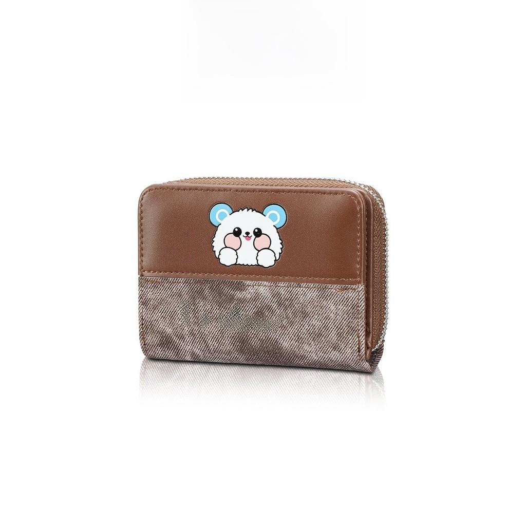 Compact Wallet Card Organizer With Pu Material And Anime Pattern For Casual Carry