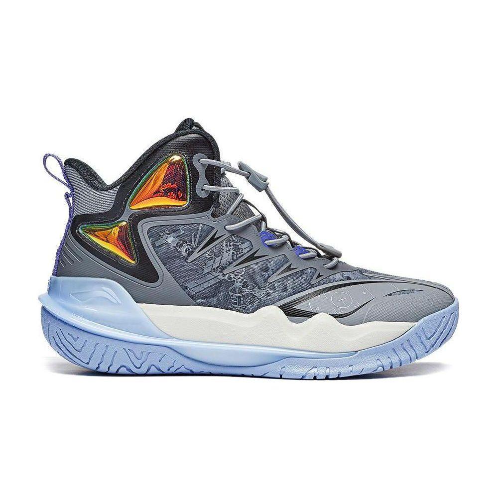 Li Ning Primary 3.0 V2 Protiskluzové Tlumení Nárazů Lehké Nízké Basketbalové Boty Dětské tenisky Stínově šedá Ultimátně šedá YKBT072-3