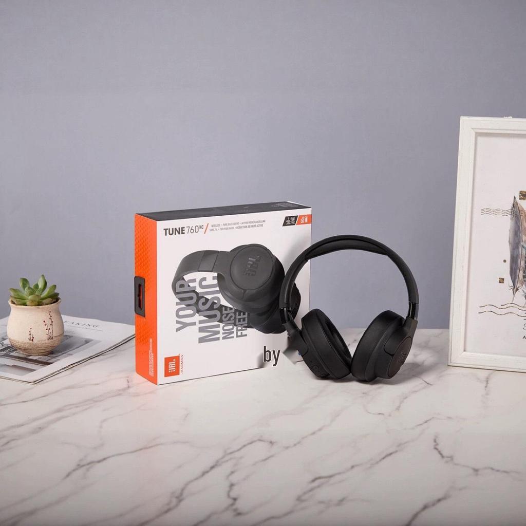 JBL TUNE760NC Wireless Bluetooth Over-Ear Headphones with Active Noise Cancelling for Gaming