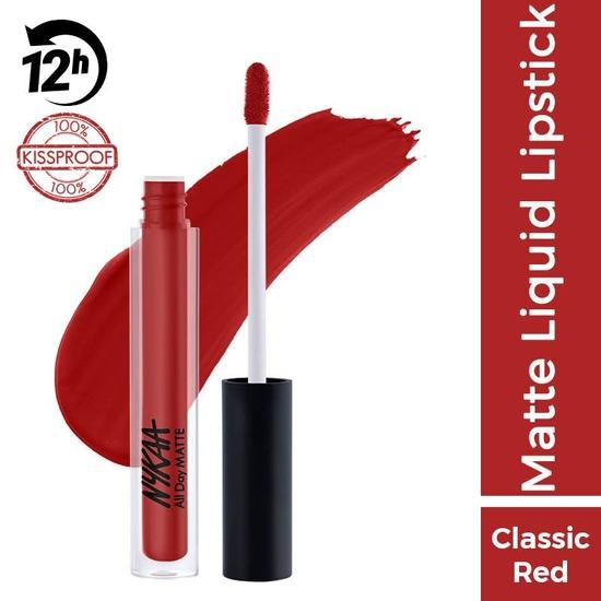 Nykaa All Day Matte Waterproof, Transfer Proof, Mask Proof, 12H Liquid Lipstick - Cool Cop