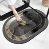 Light luxury style soft bathroom absorbent floor mat, quick drying anti fouling foot mat, washable bathroom