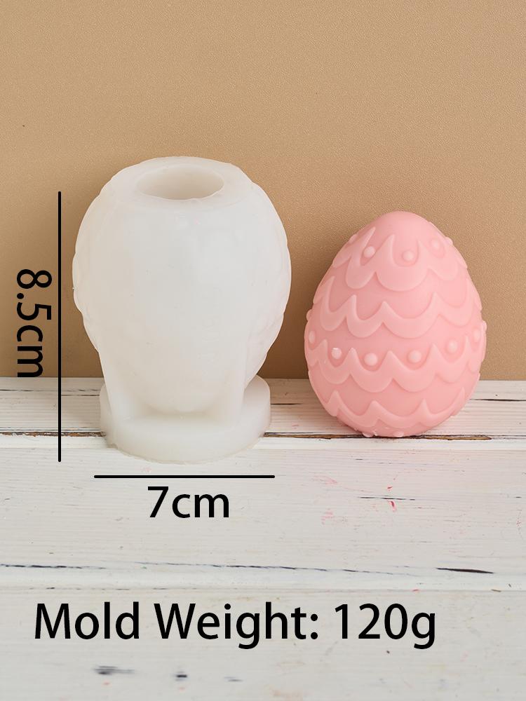 3D Easter Egg Silicone Candle Mold Embossment Egg Candle Making Supplies Plaster Ornaments Handmade Soap Mould Home Decor Gifts