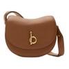 Rocking Horse Saddle Bag Brown Grainy Leather Crossbody Handbag 80972241